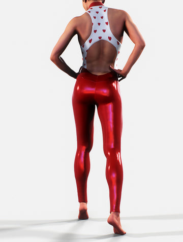 Secret Letter Red Bodysuit-unitard-bootysculpted